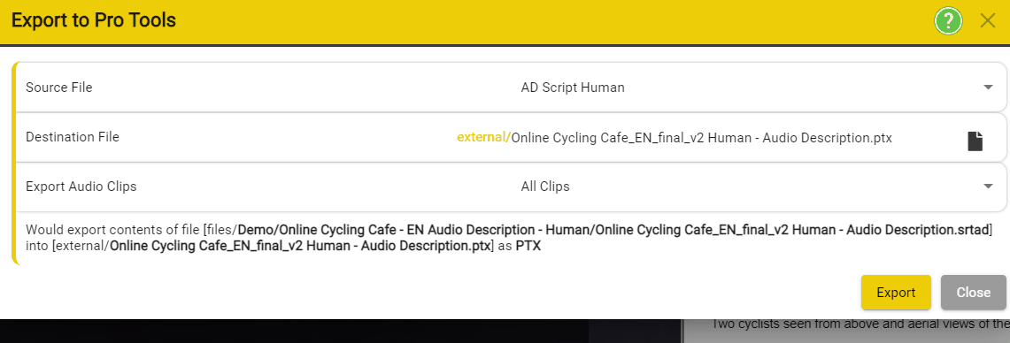 export pro tools