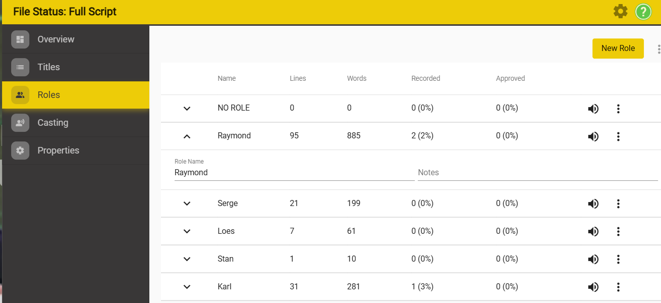 Roles Tab