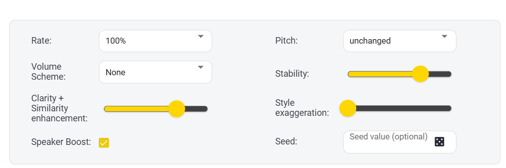 Voice settings 2