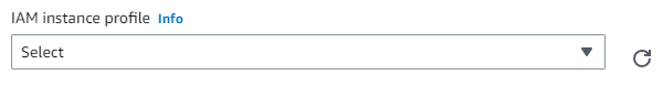 IAM profile dropdown
