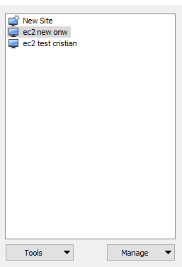 WinSCP saved